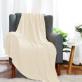 thumbnail image 2 of Unique Bargains 100% Cotton Cross Cable Knit Throw Blanket For Sofa Couch Bed Home Bedding,, 2 of 10