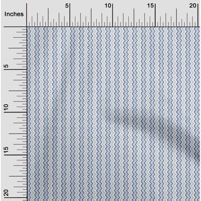 oneOone Cotton Poplin Fabric Dot & Chevron Block Print Fabric By The Yard 56 Inch Wide