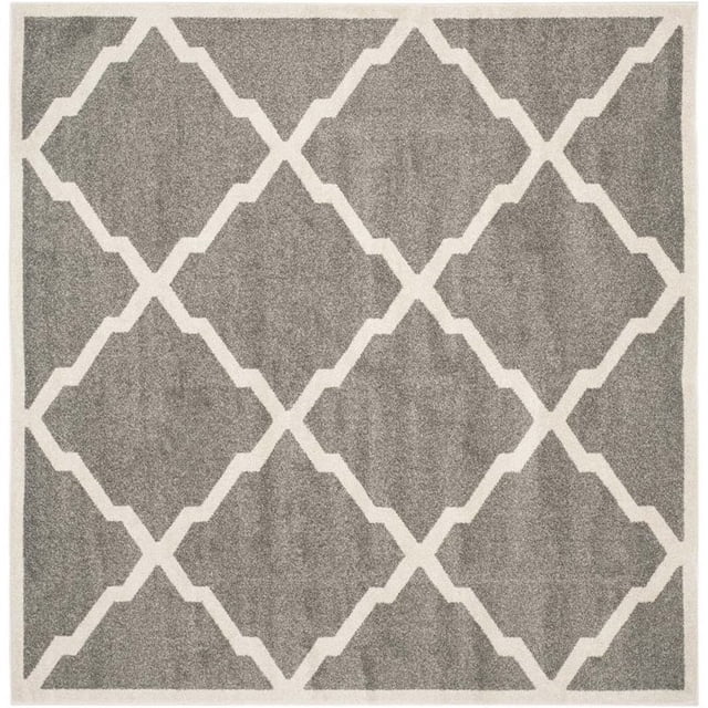 Safavieh Amherst Tapis Intérieur Extérieur Gris Foncé - Carré 5 Pieds