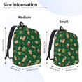 thumbnail image 2 of Vsdgher green Christmas Element Print Canvas Backpack Travel Rucksack Unisex Knapsack 15.7/17.7Inch Laptop Backpack for Work,College-Medium, 2 of 5