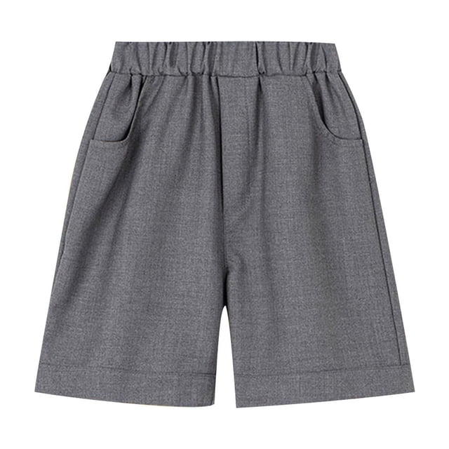 Timegard Unisex Baby Clothes Athletic Elastic Waist Shorts Solid Color Boy Girl Toddler Workout Shorts