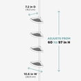 thumbnail image 4 of Zenna Home Tension Pole Shower Caddy, 4 Shelves, Adjustable, 60 to 97 Inch, White, 4 of 8