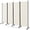 White, variant on Costway 4-Panel Folding Room Divider 6FT Rolling Privacy Screen with Lockable Wheels Black