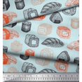 thumbnail image 3 of Soimoi Rayon Fabric Grains & Fish Food Print Sewing Fabric Yard 56 Inch Wide, 3 of 3