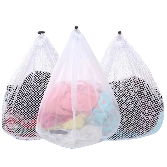 Okaka 3 Pcs Sacs à Linge en Filet Sacs de Lavage en Filet pour Machine à Laver Jumbo pour Collège, Dortoir et Appartement 28 x 26 Pouces (3 TTG )