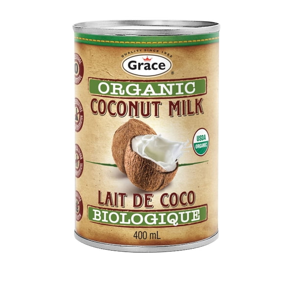 Lait de coco biologique de Grace, 400ml can