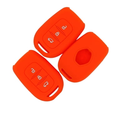 Unatoiry Étui de Clé de Voiture en Silicone Sécuritaire et Tendance 3 Pcs Texture Douce pour Confort Accru Étui de Clé de Voiture orange