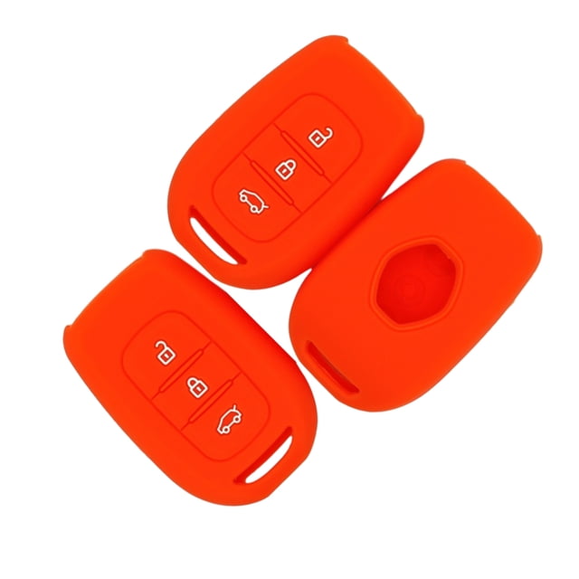 Decodeary 3pieces Car Key In Style Silicone Car Key Case Non-toxic Silicone Car Key Cases orange