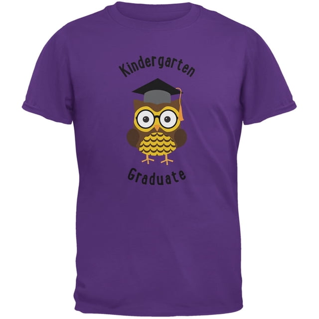 Collation des Grades - Diplômé de Maternelle T-Shirt Jeunesse Hibou Violet