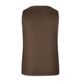thumbnail image 5 of QUINDOS Débardeurs pour Femmes Brun Gym Été Rayé Col Rond Bouton Élastique Débardeurs Camisoles pour Femmes Grande Taille, 5 of 5
