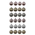 thumbnail image 1 of Holiday Time 24-Count Shatterproof Ornaments-Pink/Gold/Silver, 1 of 5