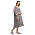 thumbnail image 2 of Moomaya Robe de Nuit en Coton à Manches Longues à Encolure Carrée Imprimée pour Femmes, 2 of 6