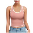 thumbnail image 3 of Débardeur Court Sans Manches à Col Montant pour Femme, Ajusté, Style Sport, Cloud Pro, Bonnets Fixes, Col Rond, Effet Éclat, Non pour la Course, 3 of 6