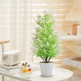 thumbnail image 2 of Feltree Simulation Christmas Small Pinaster Cedar Tree Artificial Pinaster Cedar Leaf Simulation Green Bonsai Living Room Potted Ornaments, 2 of 8