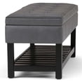 thumbnail image 3 of Trent Home 44 " W Storage Ottoman Bench in Stone Gray Faux Leather, 3 of 6
