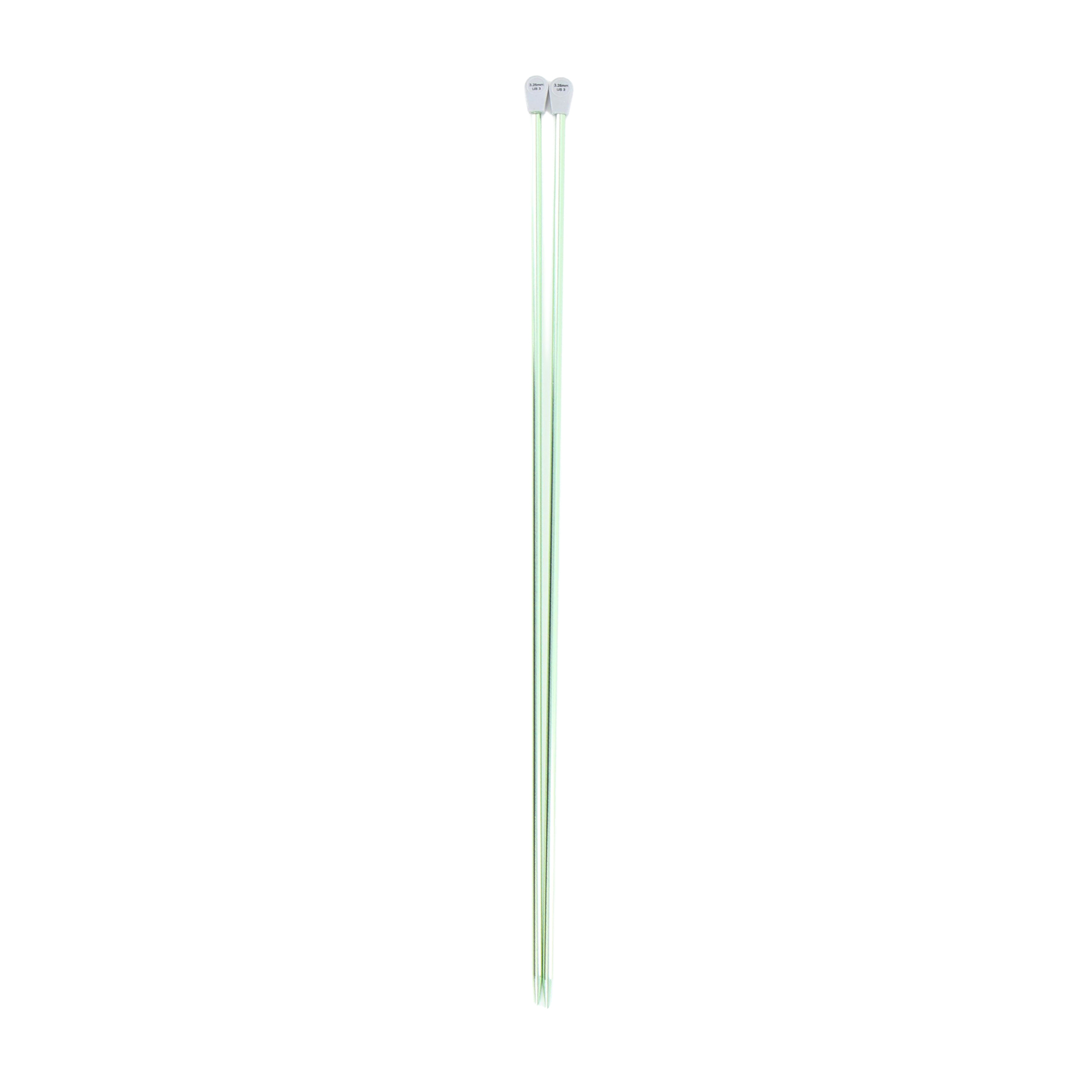 LOVE KNITTING Aiguilles à tricoter droites en aluminium, 30 cm (12 po), 3 mm (US 2)