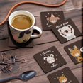 thumbnail image 3 of Inkdotpot Ensemble de 6 sous-Verres à Boisson Faciles à Nettoyer Base en Liège Carrée de 4 Pouces - Réutilisable - Animaux, 3 of 8
