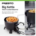 thumbnail image 2 of Presto 6008 Grande Bouilloire Cuiseur Vapeur et Friteuse avec Couvercle en Verre, Noir, 2 of 10