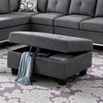 thumbnail image 3 of Cosmic Homes Senti 4-Piece Grey Velvet Sectional Sofa Set with LHF Chaise & Storage Ottoman – Modern Living Room Furniture Set, 3 of 6