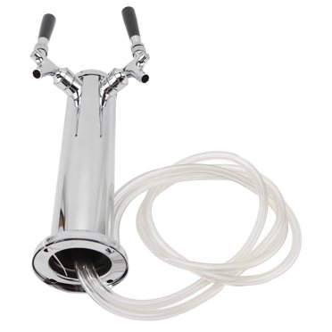 Stainless Steel Draft Beer Tower Faucet Dispenser, Draft Beer Kegerator Tower, 2 Tap Beer Tower For Home Brewing Beer Kegging