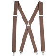 thumbnail image 1 of Mens Elastic X-Back Adjustable Straight Clip On Suspenders - Beige (Tall, 54" Long), 1 of 1