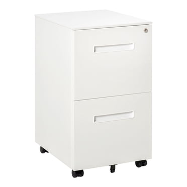 Vinsetto File Cabinet with Adjustable Partition Filing Cabinet, White