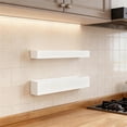 thumbnail image 3 of Wall Mounted Shelf Rack Organizer With Hooks For Kitchen Bathroom Storage Space Saving Floating Shelves Drainer Rack Stainless Steel Rolling Rack Kitchen Pantry Kitchenware Rack Dish Drying Rack over, 3 of 3