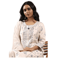 thumbnail image 2 of Biba Rangriti Indian Ethnic Kurta Set (Festive Glam 22310), Off White, Size 38, 2 of 5