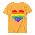 thumbnail image 1 of JIRNDf T-Shirt pour Femmes Hauts Tendance Été Imprimé Floral Col Rond Décontracté Manches Courtes Confortable Stylé Mignon T-Shirts Graphiques pour Femmes Chemises Jaune TG, 1 of 4