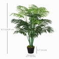 thumbnail image 3 of Outsunny Palmier Tropical Artificiel de 4 Pi Plante Factice avec Feuilles Réalistes, 3 of 10