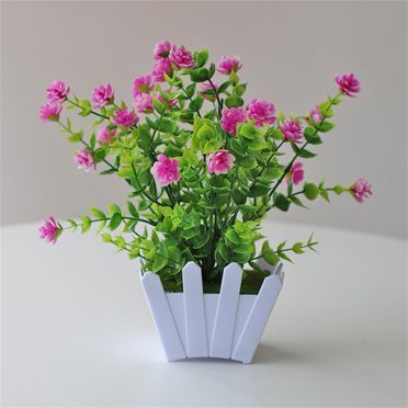 Artificial Bonsai Tree, Artificial Potted Flowers Fake False Plants, Fake Plant in Pot Artificial Plants for Garden Home Decor