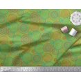 thumbnail image 3 of Soimoi Green polyester Crepe Fabric Circle Art Geometric Print Fabric by Yard 52 Inch Wide, 3 of 5