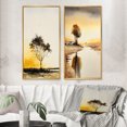 thumbnail image 1 of Designart "Countryside Tree Silhouette at Sunset I" Landscape Forest Framed Wall Art Set Of 2 - Country Yellow Framed Canvas Set For Living Room Decor, 1 of 6
