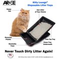 thumbnail image 2 of Argee RG606 Kitty Lounge 50-Pack Disposable Litter Tray, Black, 2 of 3