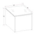 thumbnail image 2 of CorLiving Solterra Resin Wicker and Steel Rectangular Patio Coffee Table with Glass Top, Dark Grey, 2 of 6