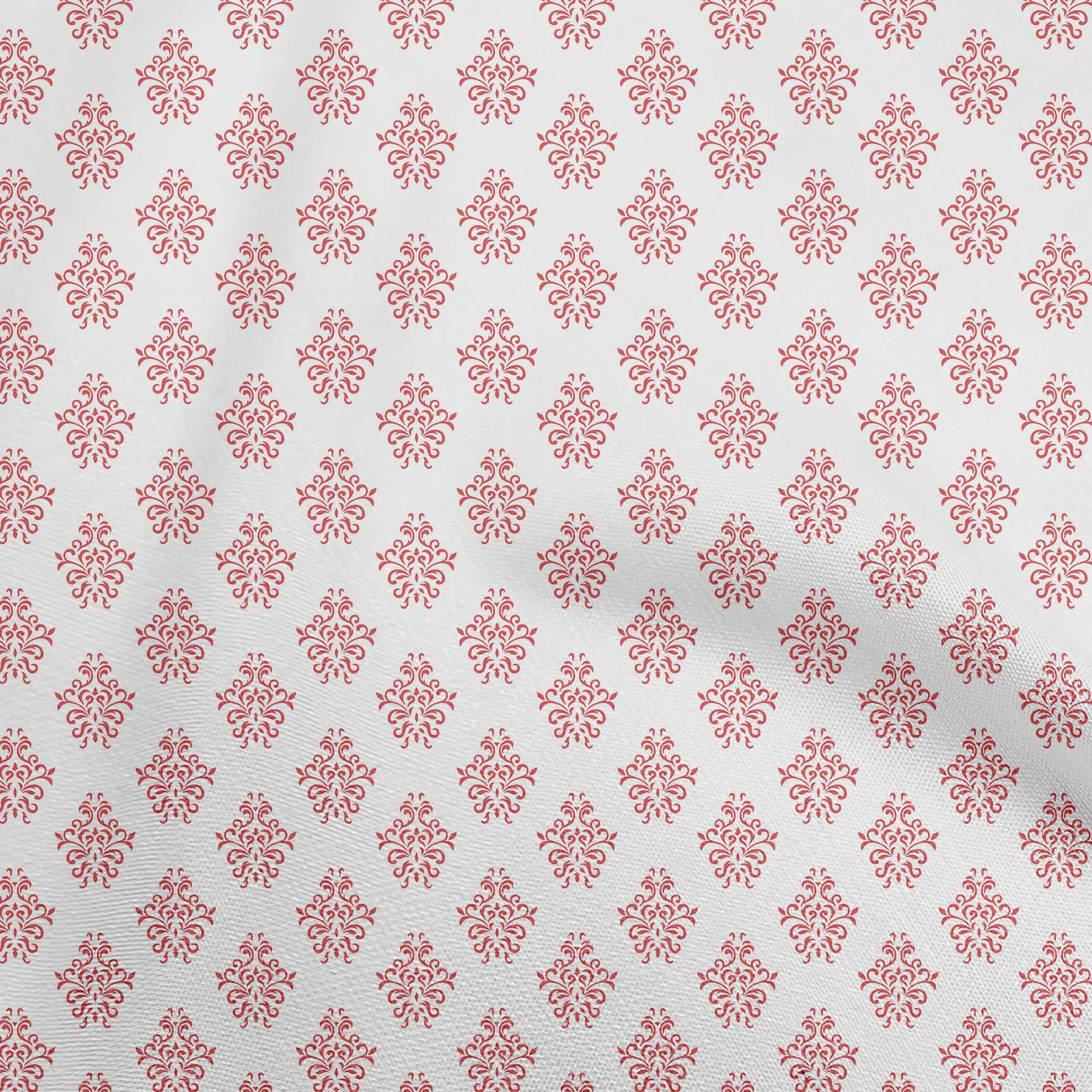 oneOone Polyester Spandex Red Fabric Block Quilting Supplies Print Sewing Fabric By The Yard 56 Inch Wide-9D