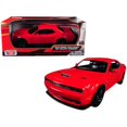 thumbnail image 1 of 1 isto 24 2018 Dodge Challenger SRT Hellcat Voiture Modèle Moulée sous Pression à Corps Grand - Rouge, 1 of 1