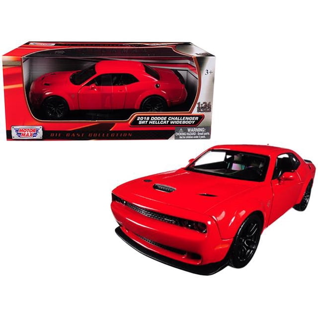 1 isto 24 2018 Dodge Challenger SRT Hellcat Voiture Modèle Moulée sous Pression à Corps Grand - Rouge
