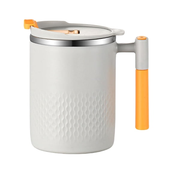 Insulated Coffee Mug With Lid,15 Oz Stainless Steel Insulated Coffee Mug With Handle,Double Wall Vacuum Travel Mug,Tumbler Cup With Lid,Insulated Coffee Mug For Camping, Office, Home,Light Ashy