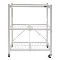 thumbnail image 1 of Origami R3 3 Tier Heavy Duty Foldable Garage Shelving with Wheels, White, 1 of 11
