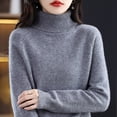 thumbnail image 1 of IMENGL Chandail en Laine Col Roulé Première Ligne, Gris TG, Taille m-2TG, 1 of 4