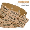 thumbnail image 2 of L LIKED Raffle Tickets Double Rolls 1000 per Roll 50/50 Raffle Tickets for Events, Entry, Class Reward, Fundraiser & Prizes(Brown), 2 of 4