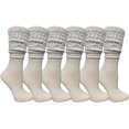 thumbnail image 1 of 6 Pairs AmPm Womens Cotton Slouch Chunky Socks, Womens Knee High Boot Socks, 1 of 5