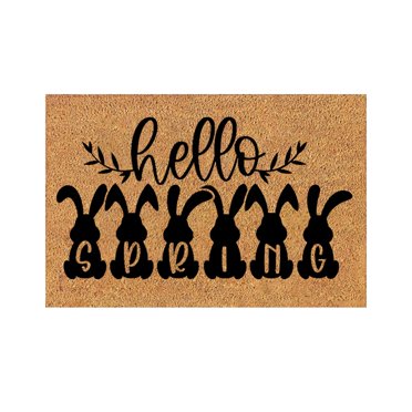Easter Door Mats Spring Coir Doormats Funny Cute Rabbit Easter Decor Doormat Welcome Mat for Outdoors Large Front Door Entrance Mat Heavy Duty Front Welcome Mats for Home Entrance Deals of the Day