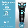 thumbnail image 3 of MAXT Men's Electric Razor Shaver for Men with Pop Up Trimmer 3D Floating Rotor Heads IPX7 Waterproof for Wet Dry Shaving Fast USB Charging LCD Display for Dad Husband Gift Red, 3 of 6