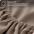 thumbnail image 3 of Bare Home 2-Pack Fitted Sheets - Premium 1800 Collection - Ultra-soft - Deep Pocket - King, Taupe, 3 of 7