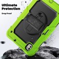 thumbnail image 3 of XYX For iPad Pro 11 inch Case 2024 (M4), 360 Rotating Shockproof Cover with Stand, Screen Protector, Shoulder Strap, Lime, 3 of 7