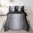 thumbnail image 2 of YST Aesthetic Gradient 7-Piece Bedding Set, Black and Grey Ombre Queen Size Comforter Set, 2 of 4
