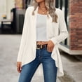 thumbnail image 2 of tarylea Hauts pour Femmes Tendance Col Rabattu Ourlet Irrégulier Cardigan Manches Longues Tunique Uni Décontractée Ample Hauts d'Automne, 2 of 8