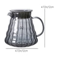 thumbnail image 3 of UsRHHA Hand Brewed Coffee Sharing Pot with Filter, Gray Cloud Pattern Glass Drip Coffee Maker, Pour Over Coffee Brewing Equipment, 3 of 7